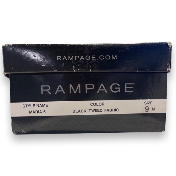 Like New - Rampage Maria 5 Stilettos Pumps Black White Tweed Fabric - Size 9 - Picture 9 of 9